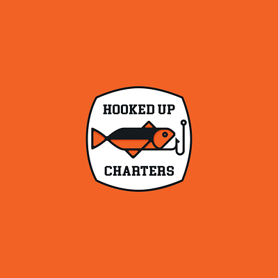 Hooked up charters logo branding design logo logodesign logotype minimal typography vector