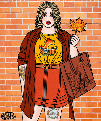 Cosy Autumn autumn candy doll club fall fashion fashion illustration fashion illustrator tattoos