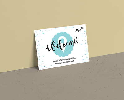 New office - welcome card postcard design