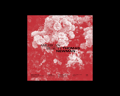 Album cover 050919 american beauty bso cd artwork cd cover cd design cd packaging cd sleeve cover cover design design editorial font grid layout music photography print type typography