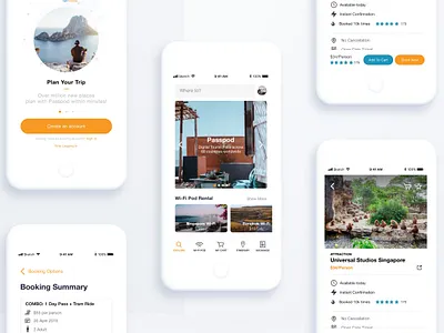 Travel App Redesign adobexd app dailyui design minimalistic productdesign travel travel app ui ux