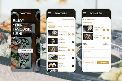 Sushi delivery app app app concept app design app ui daily ui dailyui dailyui30 delivery app design food food app sushi sushi app ui ui deisgn
