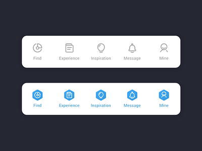 Tab bar design icon ui