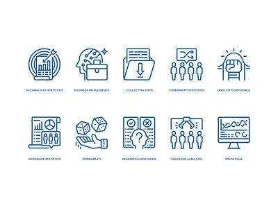 Statistical analysis icons set icon design icons statistical analysis statistics
