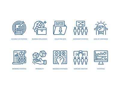 Statistical analysis icons set icon design icons statistical analysis statistics