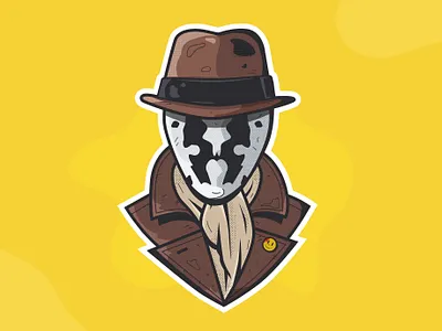 Rorschah comics dc design illustration illustrator ishu superhero texture vector watchmen