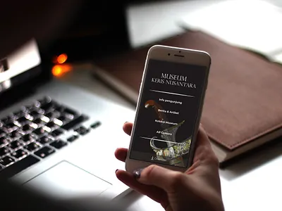 Mockup Design for the keris archipelago museum app black mobile app mobile ui ui ux