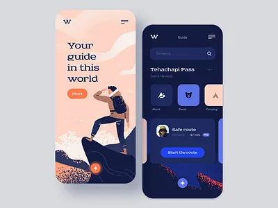 Backpacker app concept app app design application backpackers camping design illustraion interaction design mobile mobile ui search travel ui uidesign ux uxdesign widget