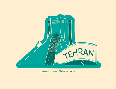 Hometown celebration sticker: Tehran illustraion iran tehran