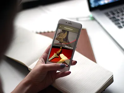 Mockup of keris archipelago museum mobile app design mobile app mobile ui ui ux