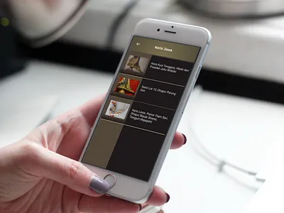 Mockup for the keris archipelago museum mobile app black design mobile app mobile ui ui ux