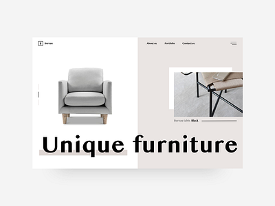 Furniture Web Design Exploration chair clean concept creative design elegant furniture homepage landing landing page minimal pastel slider table ui unique web website website design white