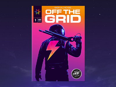 OFF THE GRID art zine 1980s art design illustration illustrator illustrator cc outrun photoshop photoshop cc publication retro signalnoise zine