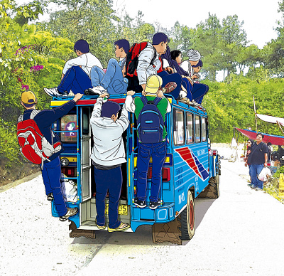 Jeepney in Sagada documentaryillustration illustration watercolor