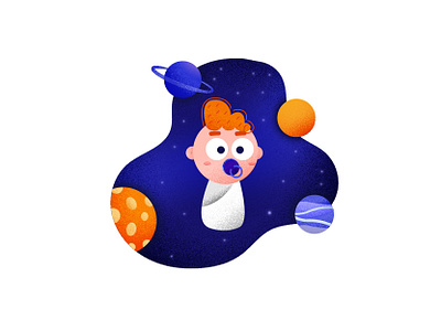 Universe baby 2019 baby baby clothes creative cute design illustration illustrator simple space star universe