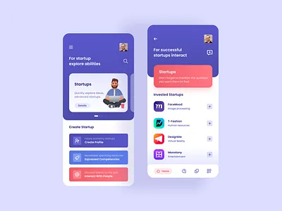 Startup App aplication app app design design home illustration mobile people startup startups ui