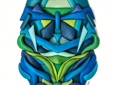 Workshop on patterns #3 abstract eventdesign experiment illustration modelling clay pattern plasticine plastillustration poster symmetry texture workshop