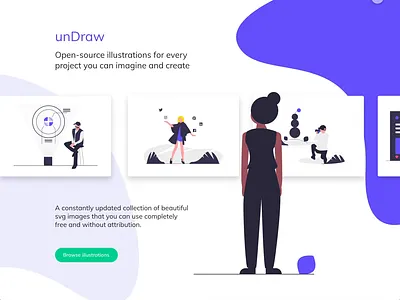 unDraw gallery animation web design xd design