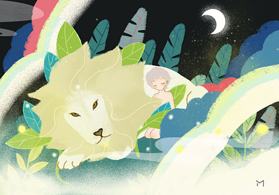 lion & junior story 2 illustration illustrations