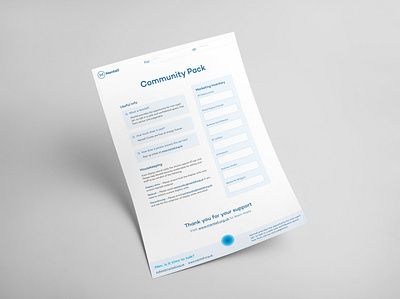 Mentell – Community Pack Letter brand branding charity design layout organisation print print design typography