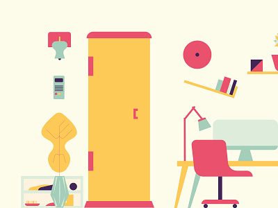 Home color flat furniture home illustration onboarding people vector