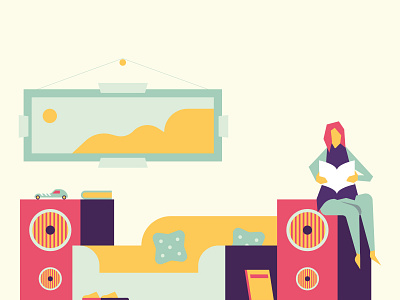Home art business color economy flat home illustration onboarding people ui vector