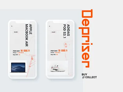 Depriser aplication app brutal brutalism design typography web website