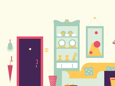 Home color design economy flat home illustration onboarding people ui vector