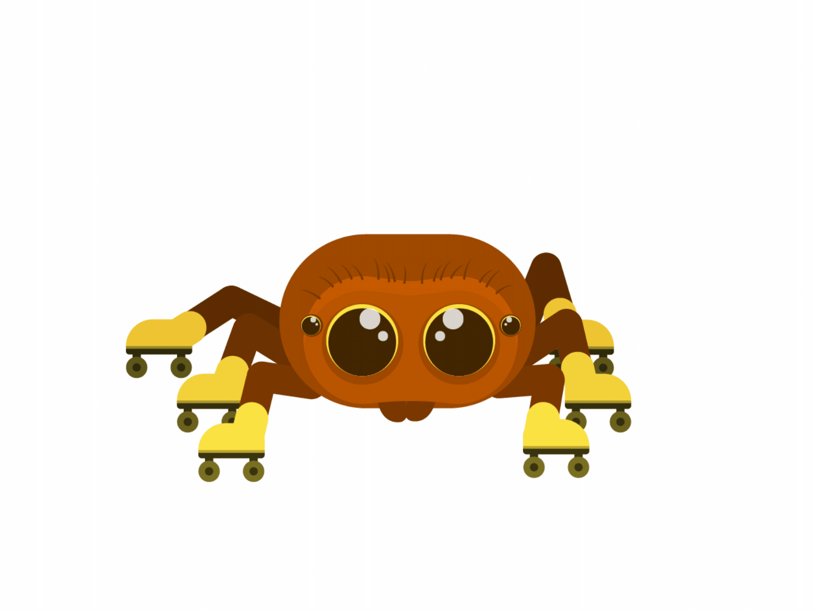 Rollerskate aftereffects design duik illustration illustrator lucas motiongraphics rigging roller roller skate rubberhose spider