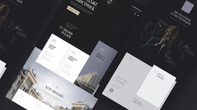 Concepts clouds dark design home landing onepage ui ux