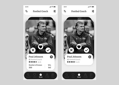 Game Coach Select App design illustration ui ux