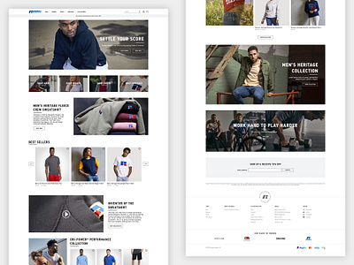 Russell Athletic: Home - Desktop branding design ui ux web web design web site