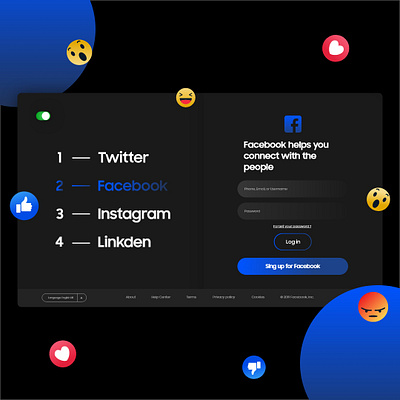 Web app Facebook app design daily challange facebook landing page ui ui ux ui app uidesign userinterface web app design web design webdesign website