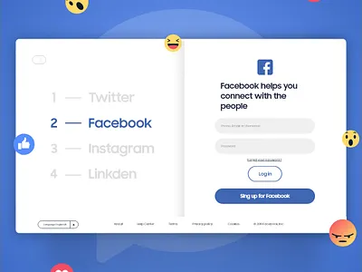 Web App Facebook_ Light Mode app app design daily challange design facebook ui ui app ui designer web app design website