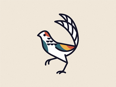 Lady Amherst’s Pheasant animal animals bird birds blue color colors design icon icons illustration line logo monoline nature park patch pheasant red yellow