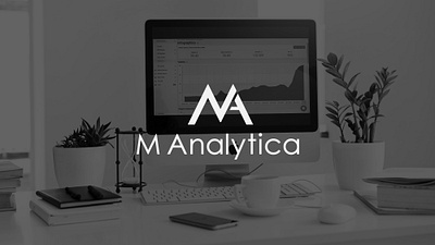 M Analytica | Logo design illustration logo minimal