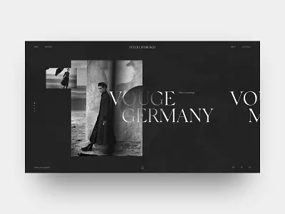 Peter Lindbergh black branding design fashion helvetica minimal peter lindbergh site swiss typography web