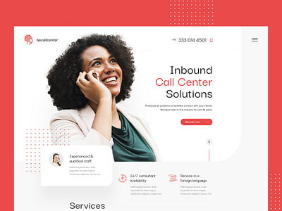 Call Centre — Website call center consultant design homepage inbound landing minimalist olbromski theme ui visiontrust web website wp