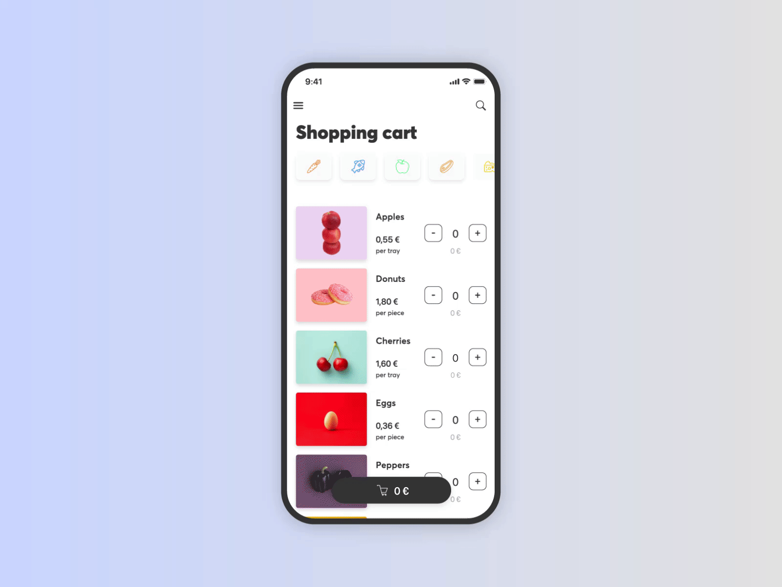 MyGrocery app design grocery grocery app ios mockup shopping ui ux