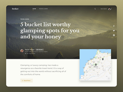 Seeker design guide logo travel ui ux vacation