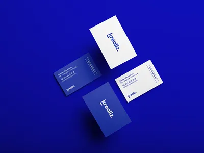 Business Card - Pantone 072 Blue business card design business card mockup identity branding logo pantone progress vector work