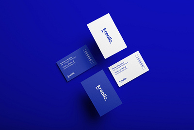 Business Card - Pantone 072 Blue business card design business card mockup identity branding logo pantone progress vector work