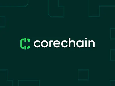 Corechain | Logo coin fintech green logo logo design saas technology