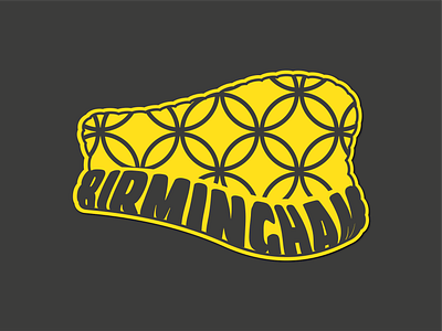 Birmingham, UK Sticker illustration selfridges sticker typography vector