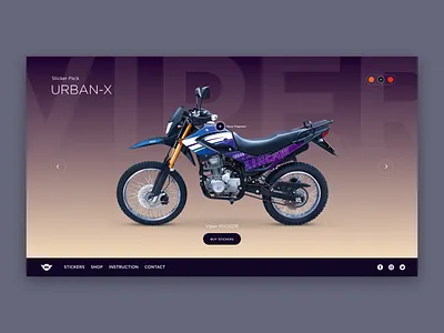 Motosticker website front page design ui ux web website