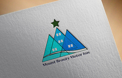 Hill Side Motel Logo brand design combination illustrator lettermark