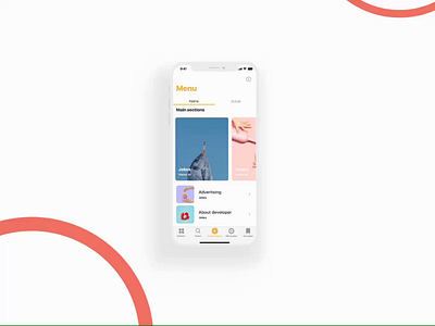 Humor On animation app app design category design home screen homepage design interface ios joke menu minimal mobile app mobile design motion