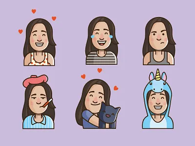 Personalized Emojis angry cat cute emoji emojis girl happy kitten sweet unicorn