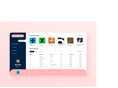 Artist web manager app artist design interaction design interface music music app music player ui ui design ux ux design web
