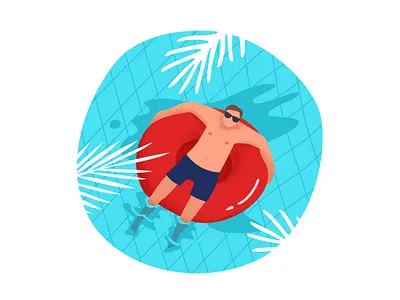 Siesta time design digitalillustration illustration summer ui uidesign